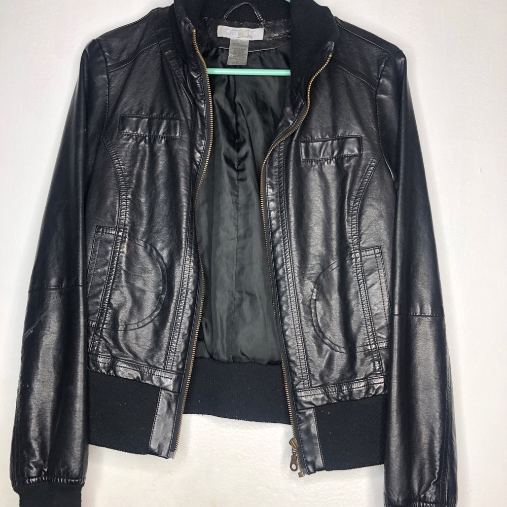 black leather jacket women’s